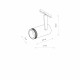 SPOT ZOOM LED 15W 3000K 500lm szer.5.7cm wys.16cm do szynoprzewodów NANO-LVM | Czarny 11716