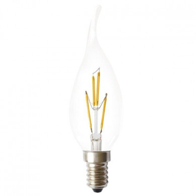 Żarówka FILAMENT LED E14 3W ciepła 1800K świeczka płomyk C35-6
