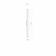 Zewnętrzny kinkiet ISLA LED 22W 3000K 1200lm wys.100cm szer.8.5cm IP54 | Czarny 11553