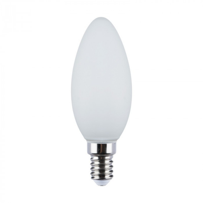 ,Bez kołnierzowa żarówka E14 LED mleczna 4.5W,, barwa 4000K 3S Dimm Milky,
