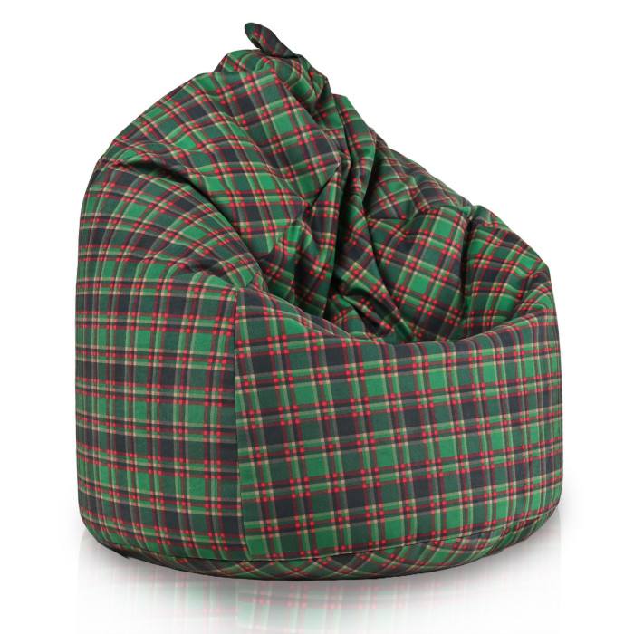 Worek Sako XL Premium „Green Tartan Lounge” klasyczna zieleń