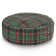 Pufa podnóżek Premium „Green Tartan” klasyczna zieleń
