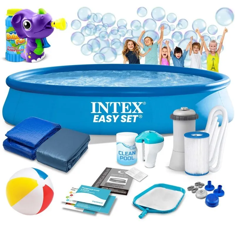 Rozporowy basen ogrodowy INTEX 28158 w rozmiarze 457 x 84 cm, idealny na lato