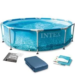 Stylowy basen stelażowy 305x76 cm 6w1 INTEX 28206 idealny na lato