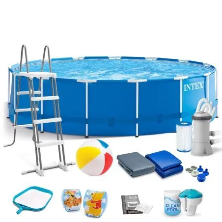 Basen stelażowy 457 x 122 cm INTEX 28242 z trwałej stali, idealny do ogrodu