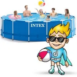 Basen INTEX 28242 wykonany z mocnych materiałów, odporny na uszkodzenia