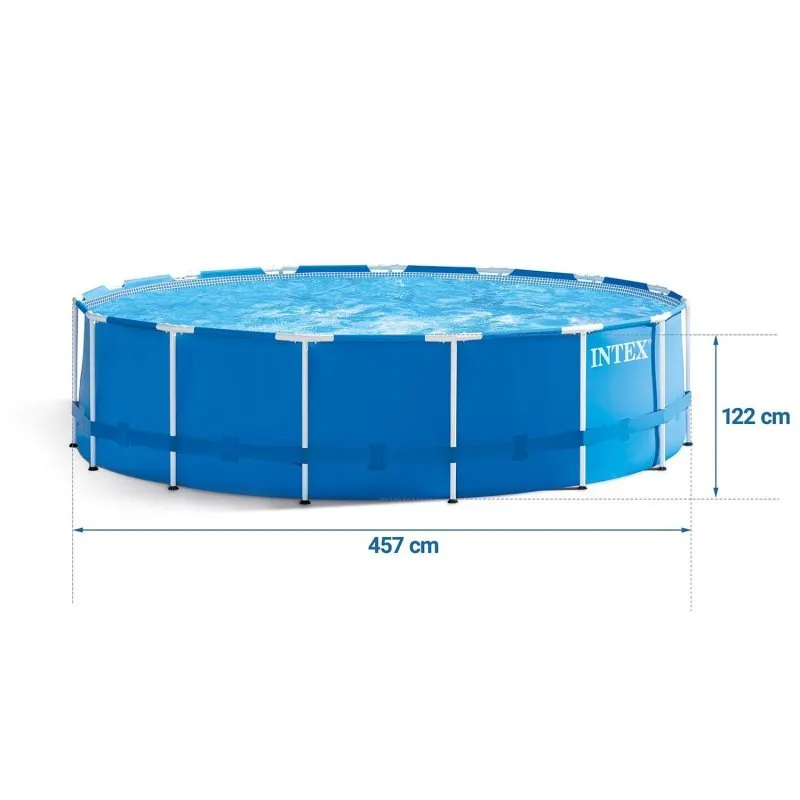Basen stelażowy 457 x 122 cm INTEX 28242, doskonały do relaksu w ogrodzie