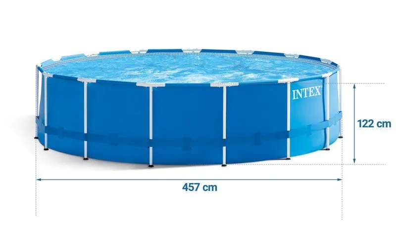 Przestronny basen ogrodowy 457 x 122 cm, idealny na przyjęcia i zabawy, INTEX 28242