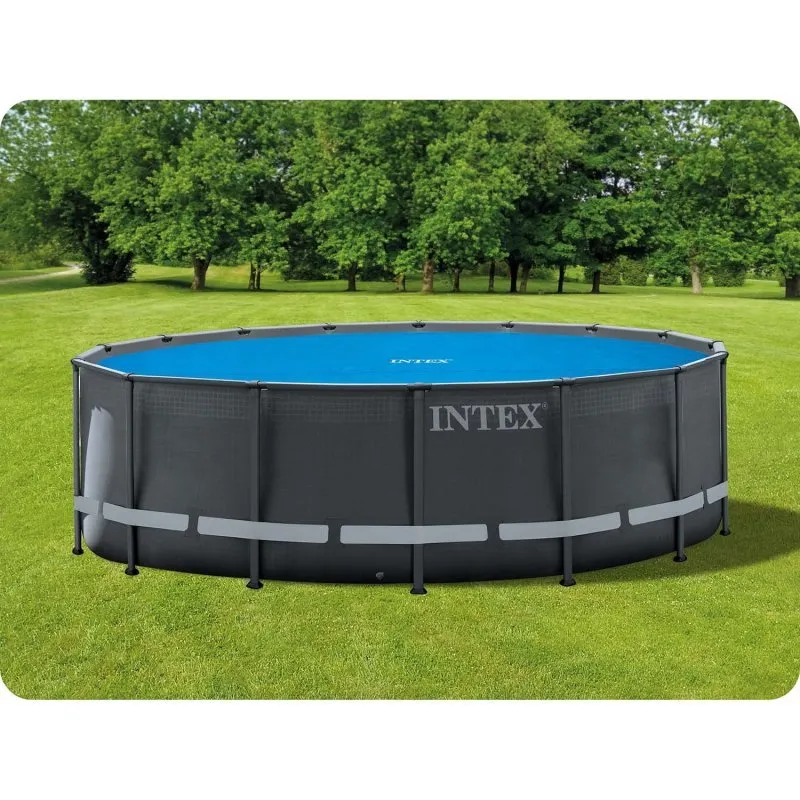 Praktyczna pokrywa do basenu 488 cm INTEX 28014, doskonała do użytku w ogrodzie