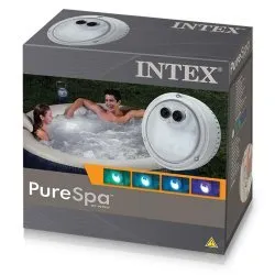 Wielokolorowa lampa LED INTEX 28503, doskonała do użytku w ogrodzie
