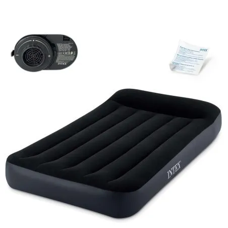 Materac dmuchany z elektryczną pompką 191x99x25 cm, wygodny do spania