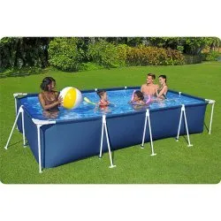 Stelażowy basen 400 x 211 x 81 cm, idealny do rodzinnych spotkań w ogrodzie, 15w1 Bestway 56405N
