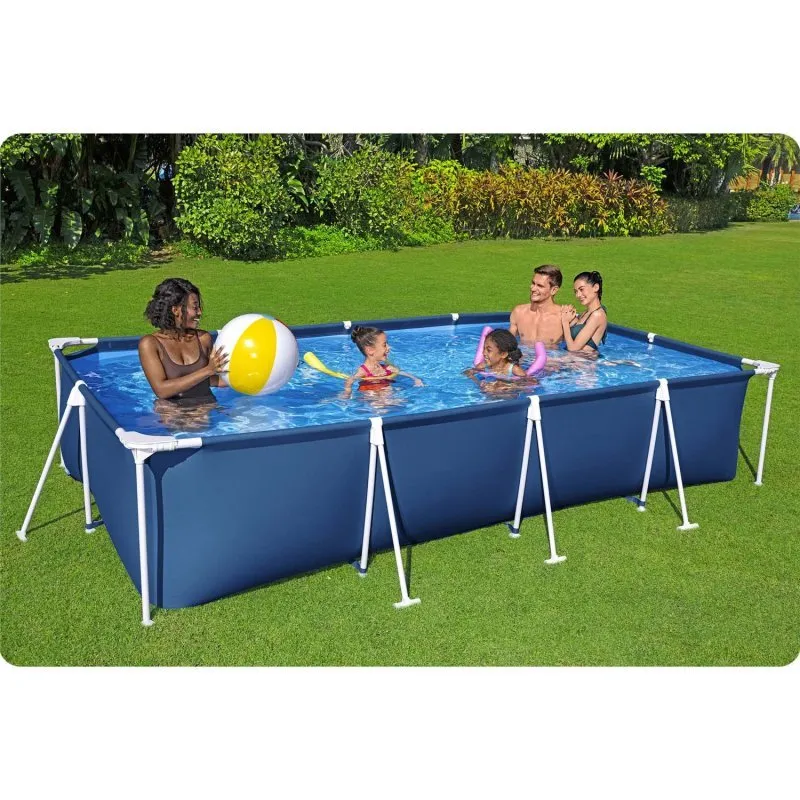 Stelażowy basen 400 x 211 x 81 cm, idealny do rodzinnych spotkań w ogrodzie, 15w1 Bestway 56405N