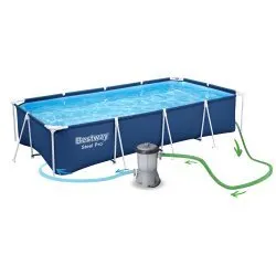 Basen stelażowy 400 x 211 x 81 cm, świetny do relaksu w ogrodzie, 15w1 Bestway 56405N