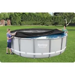 Pokrywa do basenu 488 cm, doskonała dla rodzin z dziećmi, zapewnia bezpieczeństwo