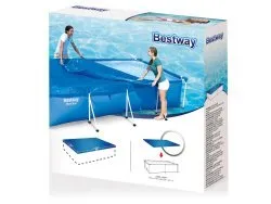 Uniwersalna pokrywa basenowa 224 x 154 cm Bestway 58103, idealna do ochrony basenów przed zanieczyszczeniami