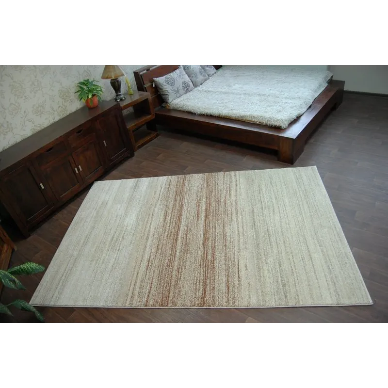 Nowoczesny dywan SHADOW 8622 w rustykalnych odcieniach rdzy i kremu