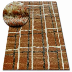 Dywan SHADOW 9359 w kolorze rustykalnym i kremowym, nowoczesny dywan do salonu