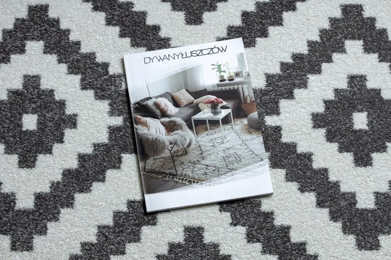 Kremowo-szary dywan SKETCH, stylowy dodatek do nowoczesnych wnętrz