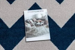 Niebiesko-biały dywan SKETCH - FA66 w stylu zygzak, idealny do nowoczesnych wnętrz