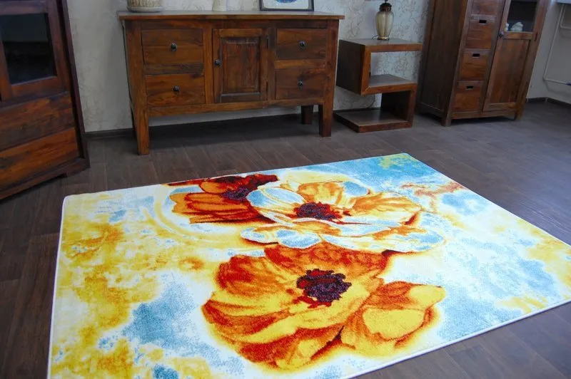 Nowoczesny dywan PAINT - F516, miękki i przyjemny w dotyku materiał