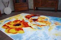 Kremowy dywan PAINT - F516, doskonały do ogrodu lub na taras