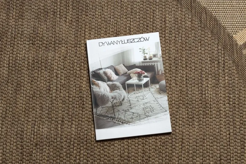 Okrągły dywan sizalowy FLOORLUX 20195 w odcieniach kawy i żółci