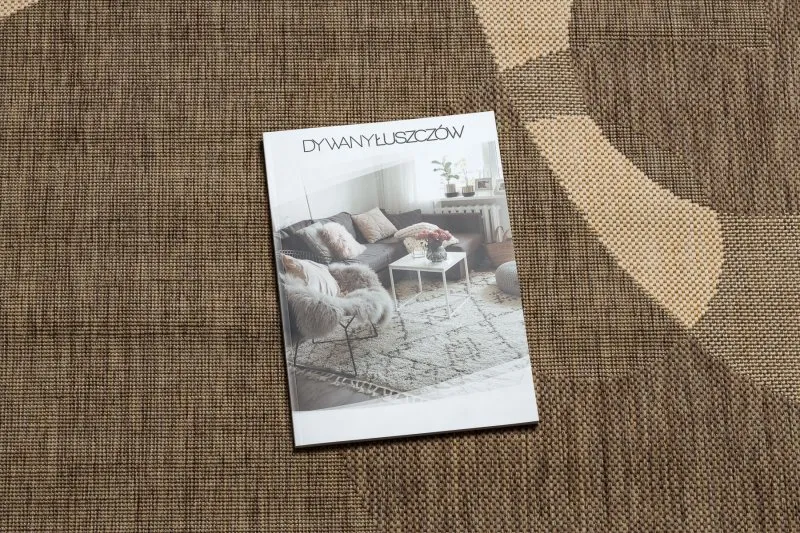 Stylowy dywan sizalowy FLOORLUX 20078 w odcieniach kawy i maiz