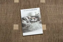 Sizalowy dywan FLOORLUX 20079 w odcieniach kawy i maiz, stylowy dodatek