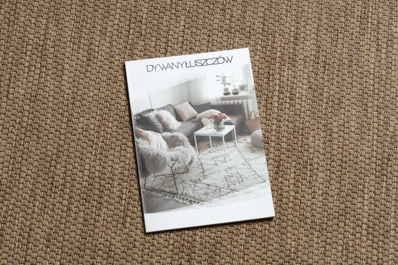 Stylowy dywan sizalowy FLOORLUX 20195 w odcieniach kawy i żółci