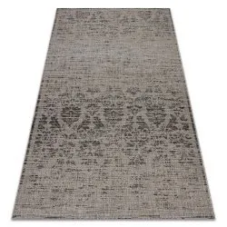 Dywan sizalowy FLOORLUX 20211 w srebrnym i czarnym kolorze, naturalny materiał