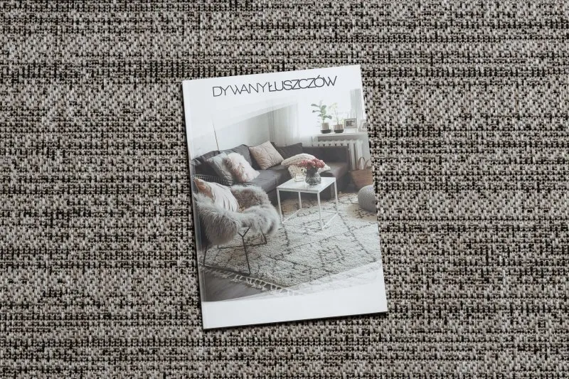 Srebrno-czarny dywan sizalowy FLOORLUX 20389, stylowy dodatek do wnętrz