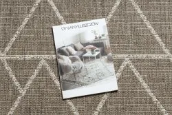 Dywan sizalowy o gładkiej fakturze, w kolorze taupe i champagne, elegancki dodatek