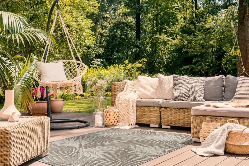 Sizalowy dywan FLOORLUX 20504 w odcieniach szampańskim i taupe, stylowy dodatek do wnętrz