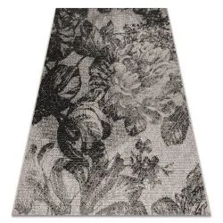 Dywan sizalowy Floorlux 20491 w srebrno-czarnym kolorze, naturalny materiał