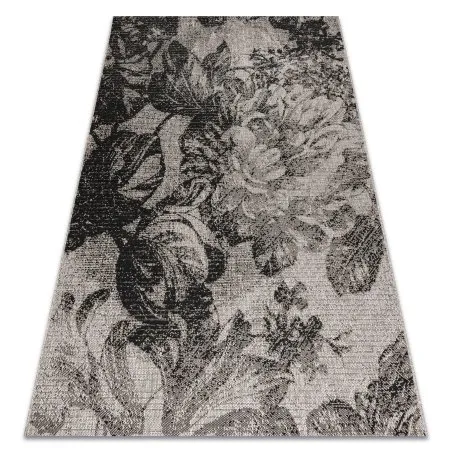 Dywan sizalowy Floorlux 20491 w srebrno-czarnym kolorze, naturalny materiał