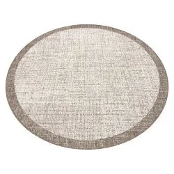 Dywan sizalowy FLOORLUX w kształcie koła, elegancki kolor szampański/taupe