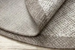 Sizalowy dywan FLOORLUX, idealny do salonu lub sypialni, w kolorze szampańskim i taupe