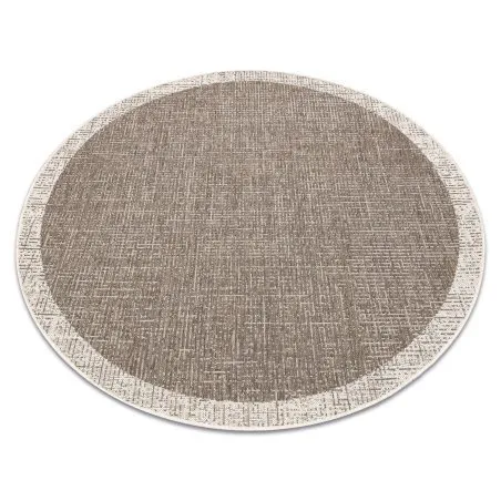 Dywan sizalowy okrągły 20401 w odcieniach taupe i szampańskim, naturalny materiał