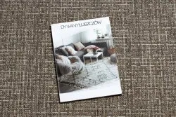 Okrągły dywan sizalowy 20401 w stylu taupe i szampańskim, idealny do salonu