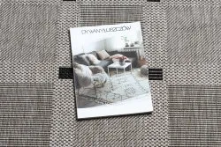 Srebrno-czarny dywan sizalowy, elegancki dodatek do każdego pomieszczenia