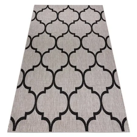 Dywan sizalowy Floorlux 20608 w srebrno-czarnym kolorze, stylowy dodatek do wnętrz