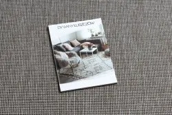 Jednokolorowy dywan sizalowy FLOORLUX 20580 w odcieniach srebra i czerni