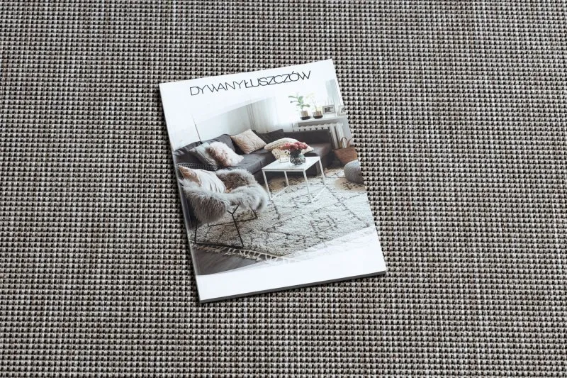 Jednokolorowy dywan sizalowy FLOORLUX 20580 w odcieniach srebra i czerni