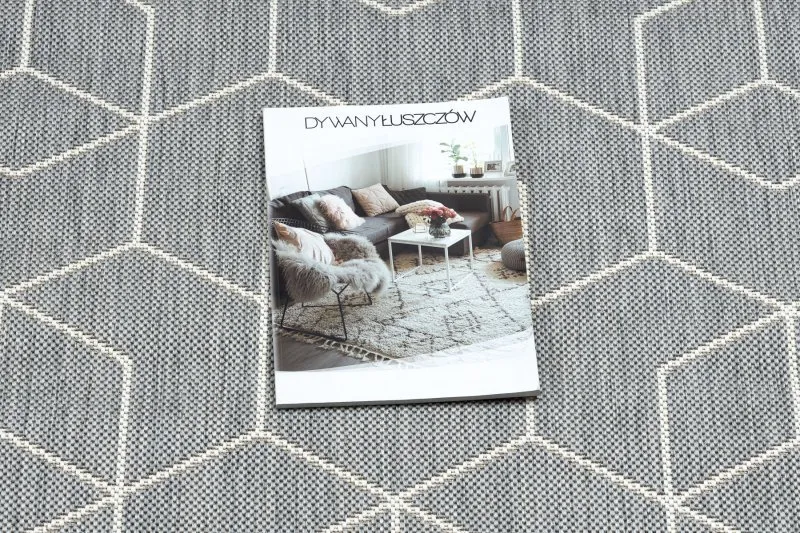 Stylowy dywan w 3D, wykonany z sizalu, doskonały do nowoczesnych wnętrz