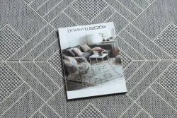 Stylowy dywan w odcieniach szarości i kremu, geometryczny design, doskonały do salonu