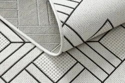 Dywan do salonu lub sypialni, geometryczny wzór w odcieniach szarości