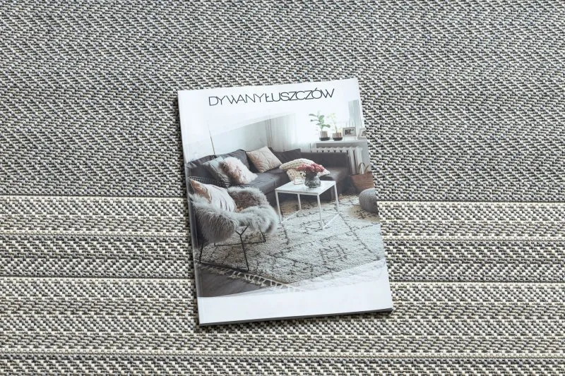 Szary dywan sizalowy w chevron, stylowy dodatek do każdego pomieszczenia
