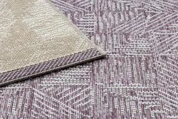 Dywan wykonany z sizalu, tekstura naturalna, elegancki styl w odcieniach fioletu