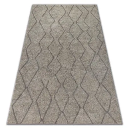 Dywan w stylu boho w kremowo-brązowym kolorze, nowoczesny dywan do salonu